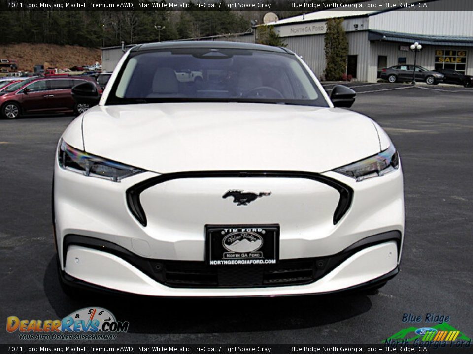 2021 Ford Mustang Mach-E Premium eAWD Star White Metallic Tri-Coat / Light Space Gray Photo #8