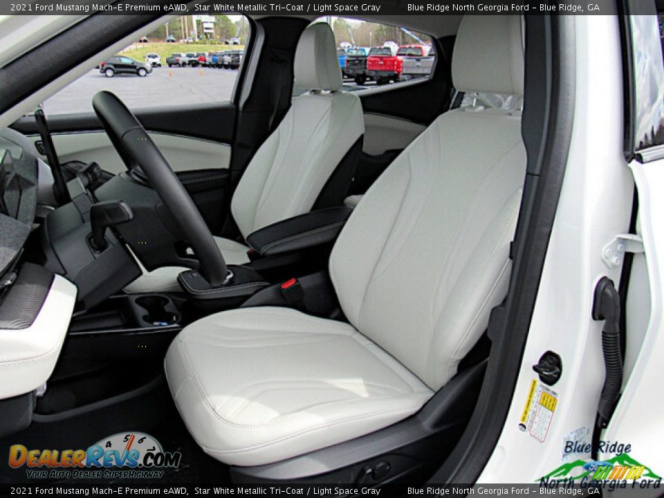 2021 Ford Mustang Mach-E Premium eAWD Star White Metallic Tri-Coat / Light Space Gray Photo #11