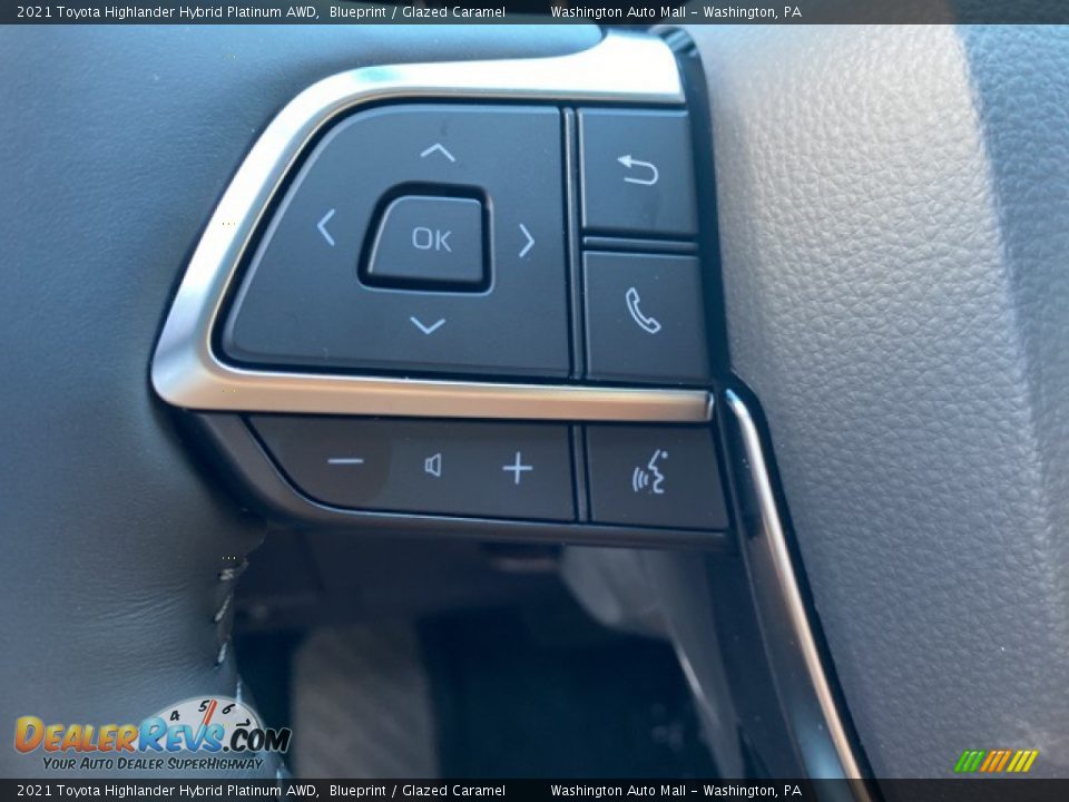 2021 Toyota Highlander Hybrid Platinum AWD Blueprint / Glazed Caramel Photo #6
