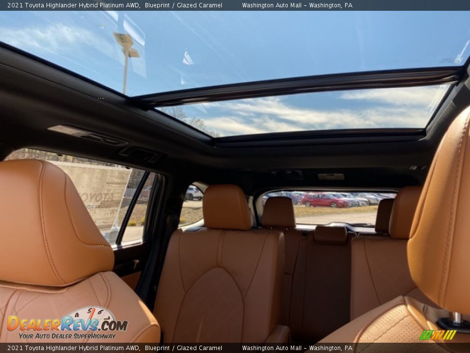 2021 Toyota Highlander Hybrid Platinum AWD Blueprint / Glazed Caramel Photo #11
