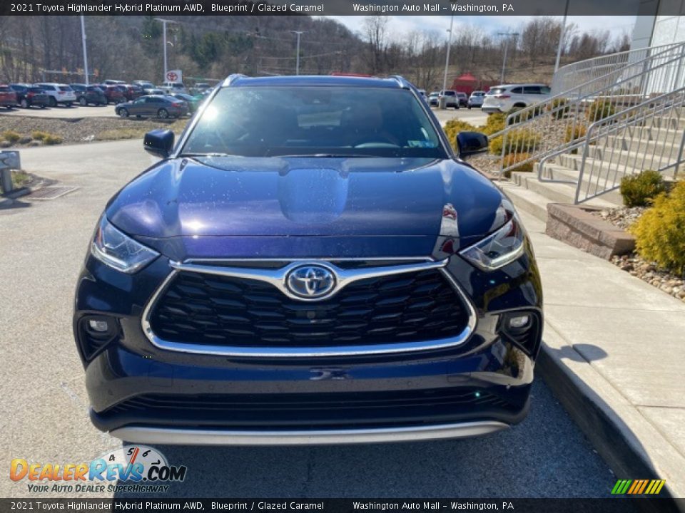 2021 Toyota Highlander Hybrid Platinum AWD Blueprint / Glazed Caramel Photo #13