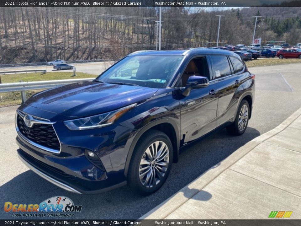 2021 Toyota Highlander Hybrid Platinum AWD Blueprint / Glazed Caramel Photo #14