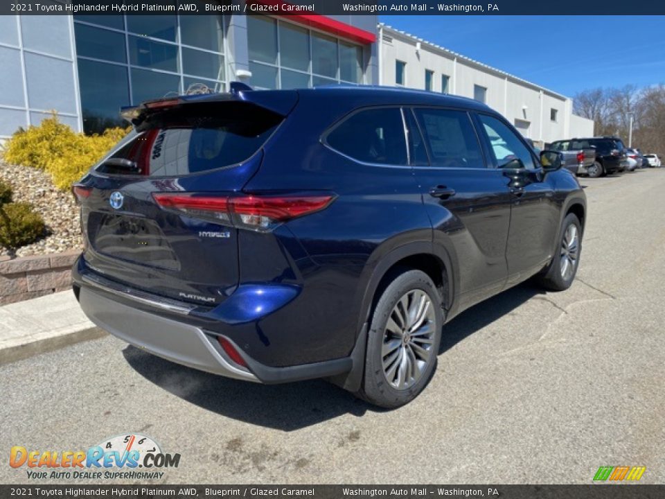 2021 Toyota Highlander Hybrid Platinum AWD Blueprint / Glazed Caramel Photo #15