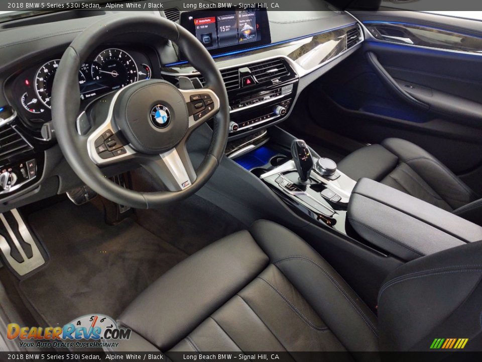 2018 BMW 5 Series 530i Sedan Alpine White / Black Photo #16