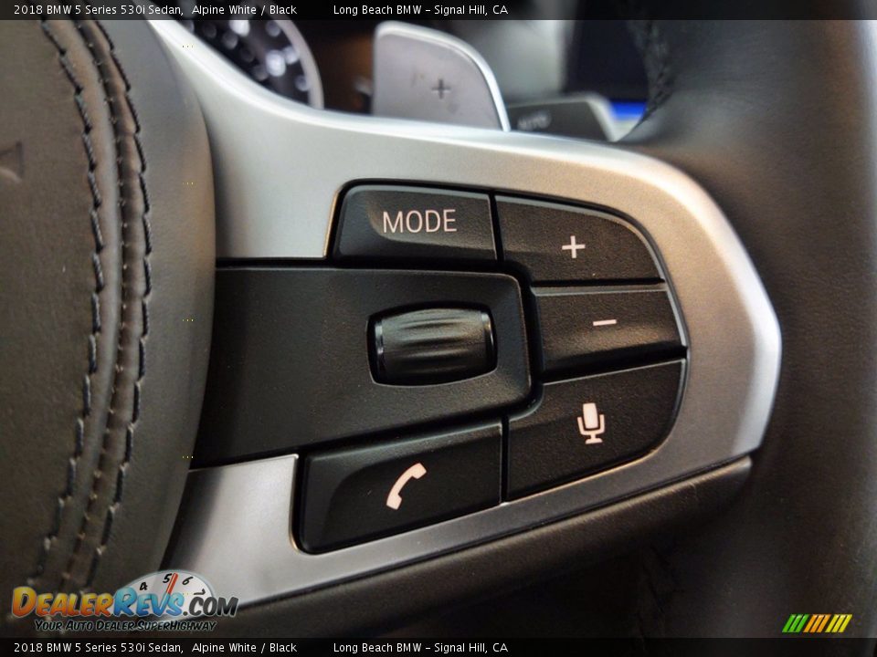 2018 BMW 5 Series 530i Sedan Alpine White / Black Photo #20