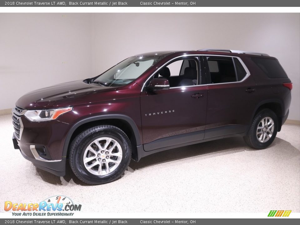 2018 Chevrolet Traverse LT AWD Black Currant Metallic / Jet Black Photo #3