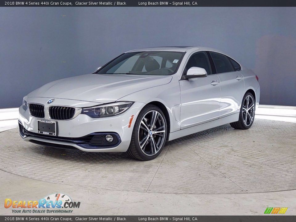 2018 BMW 4 Series 440i Gran Coupe Glacier Silver Metallic / Black Photo #3