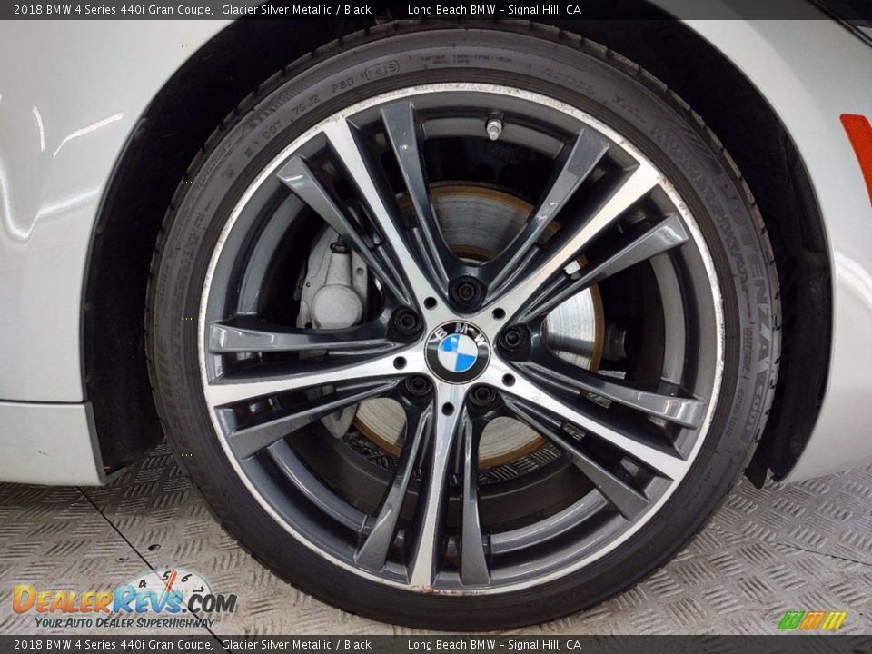 2018 BMW 4 Series 440i Gran Coupe Glacier Silver Metallic / Black Photo #6