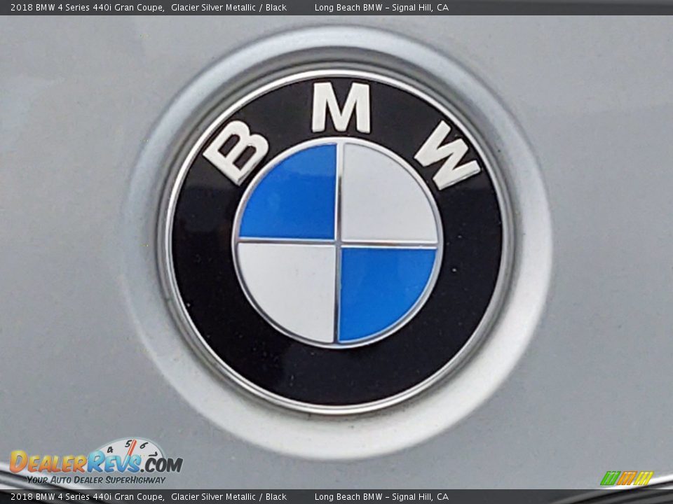 2018 BMW 4 Series 440i Gran Coupe Glacier Silver Metallic / Black Photo #8