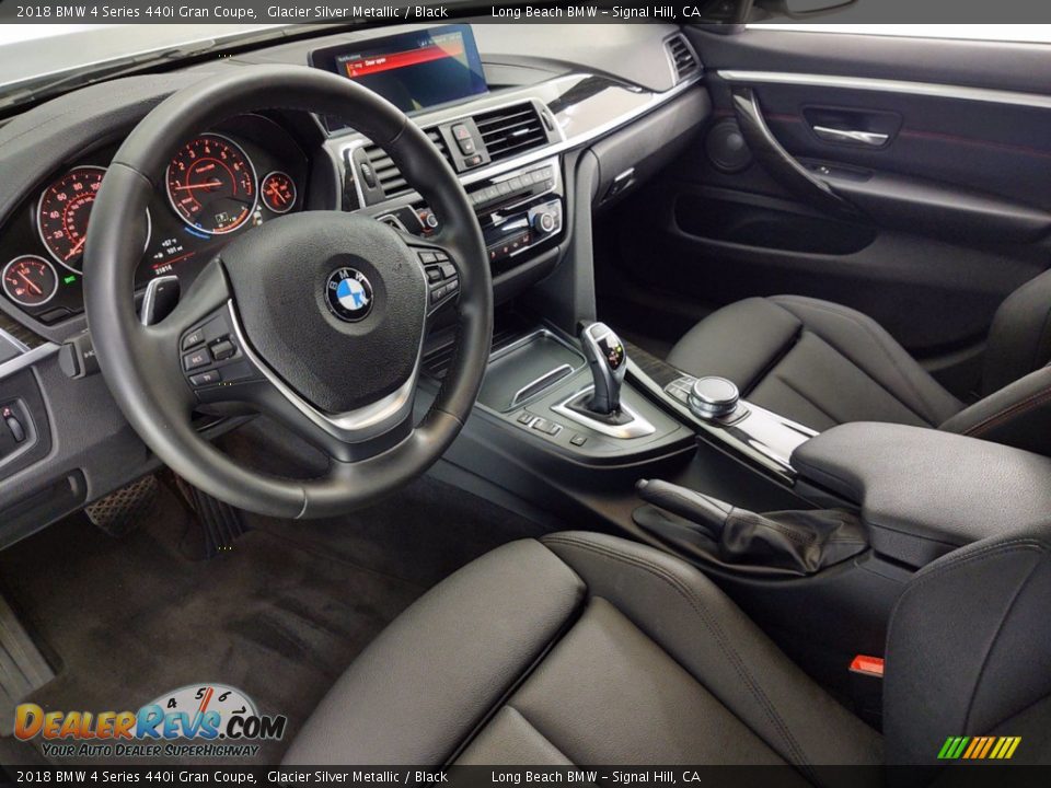 2018 BMW 4 Series 440i Gran Coupe Glacier Silver Metallic / Black Photo #16