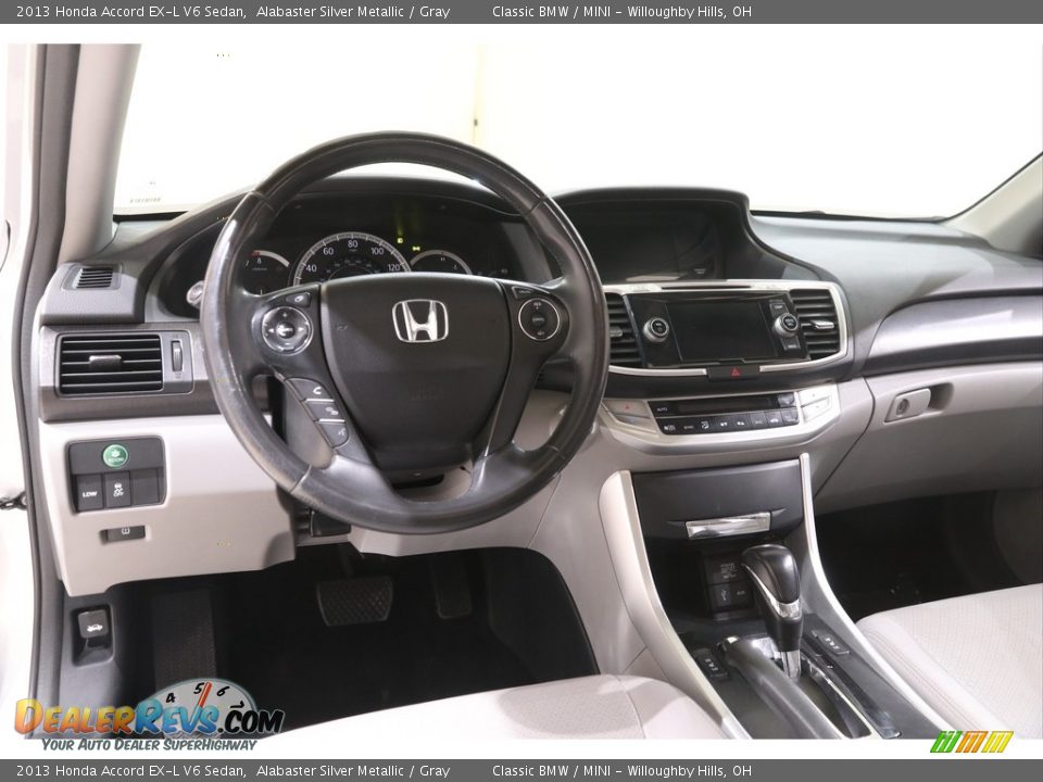 2013 Honda Accord EX-L V6 Sedan Alabaster Silver Metallic / Gray Photo #7