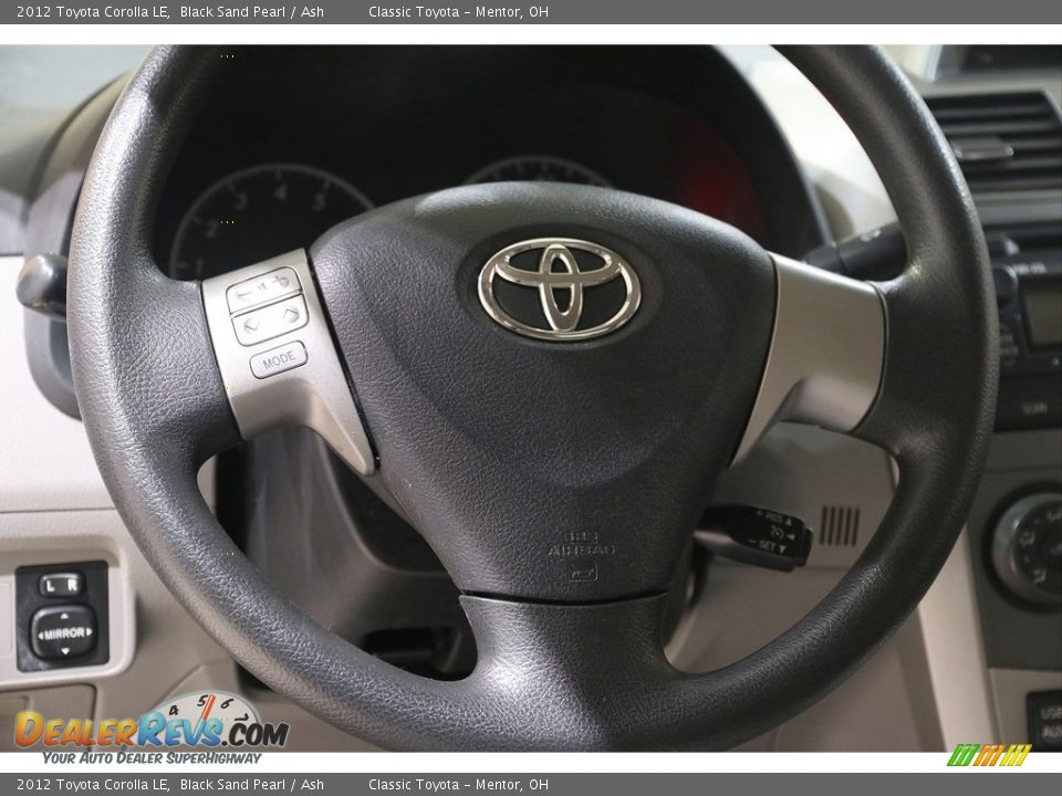 2012 Toyota Corolla LE Black Sand Pearl / Ash Photo #7