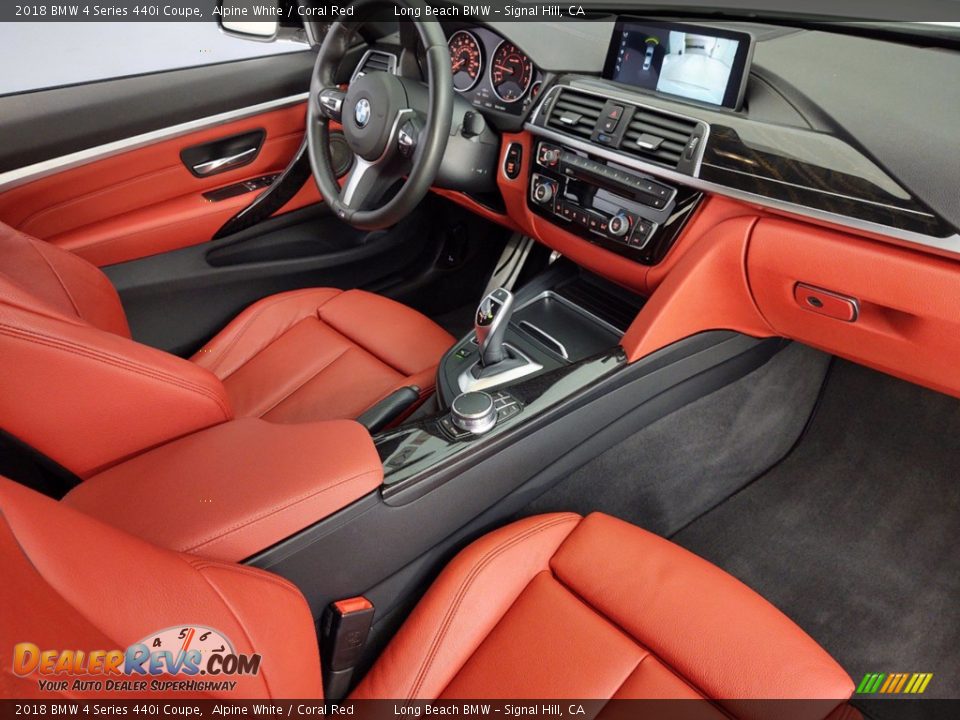 2018 BMW 4 Series 440i Coupe Alpine White / Coral Red Photo #33