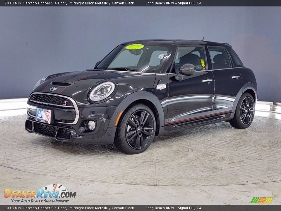 2018 Mini Hardtop Cooper S 4 Door Midnight Black Metallic / Carbon Black Photo #3