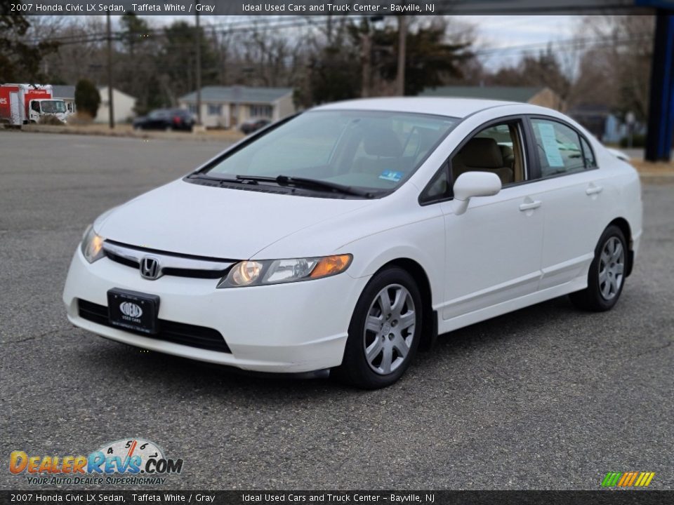 2007 Honda Civic LX Sedan Taffeta White / Gray Photo #1