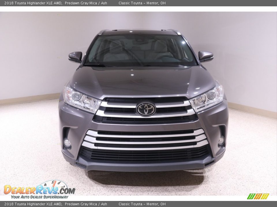 2018 Toyota Highlander XLE AWD Predawn Gray Mica / Ash Photo #2