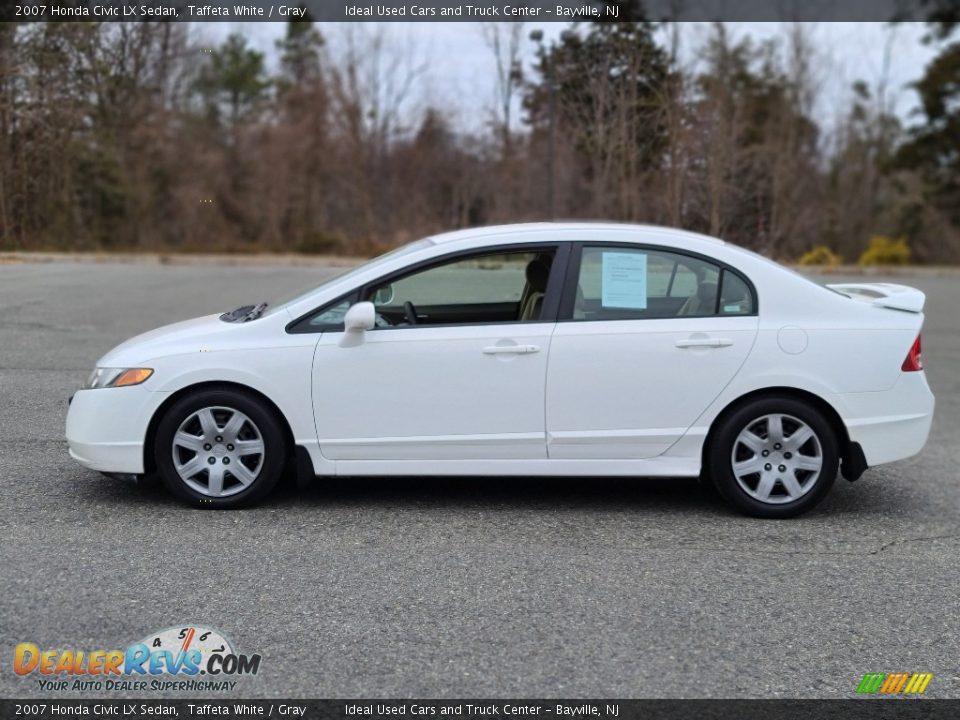 2007 Honda Civic LX Sedan Taffeta White / Gray Photo #2