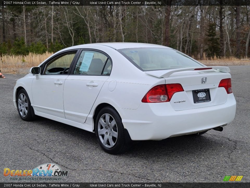 2007 Honda Civic LX Sedan Taffeta White / Gray Photo #3