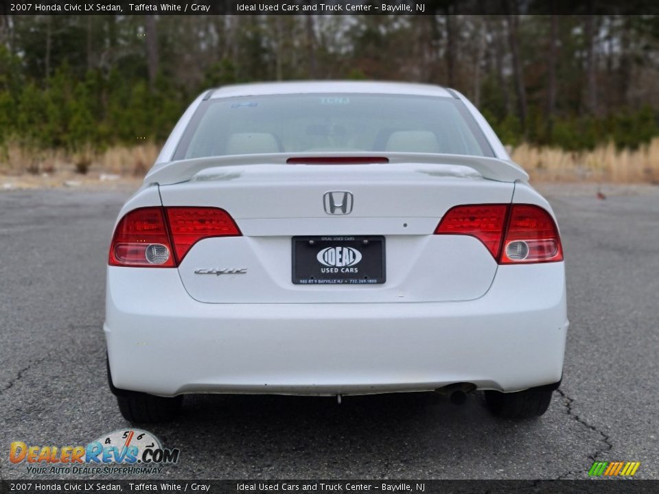 2007 Honda Civic LX Sedan Taffeta White / Gray Photo #4