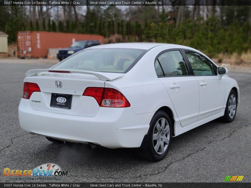 2007 Honda Civic LX Sedan Taffeta White / Gray Photo #5