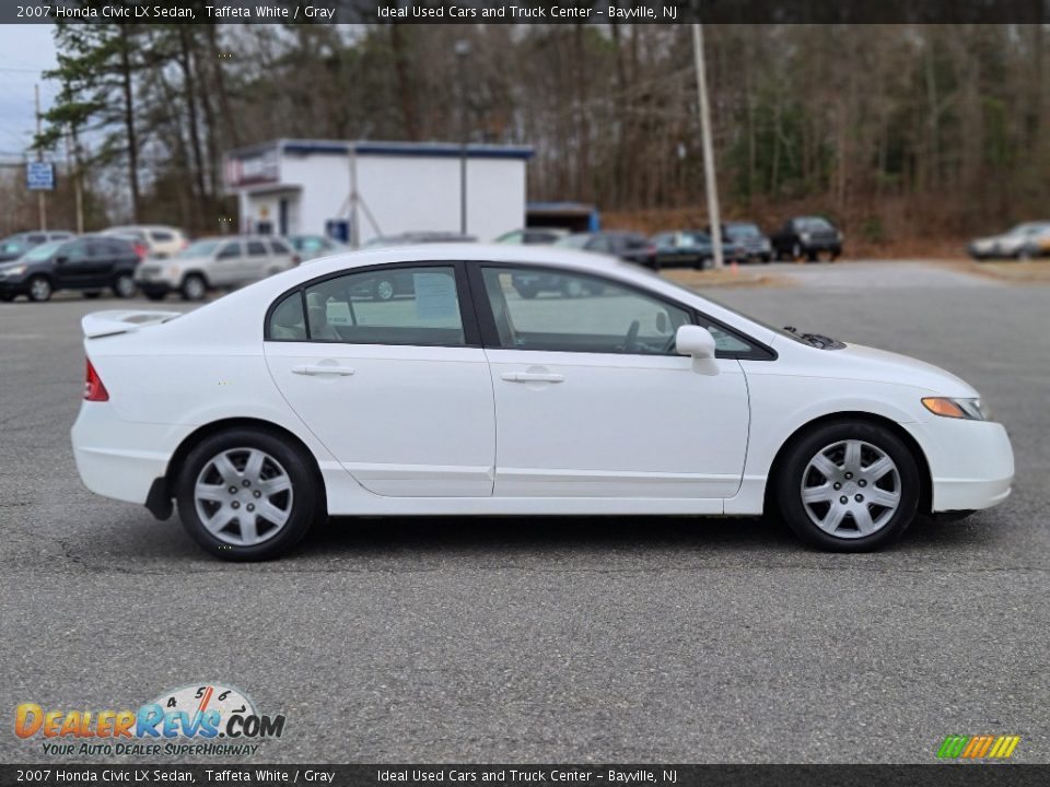 2007 Honda Civic LX Sedan Taffeta White / Gray Photo #6