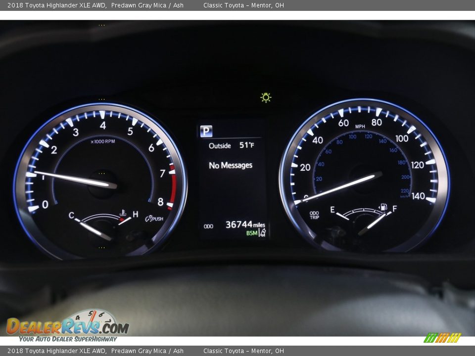 2018 Toyota Highlander XLE AWD Predawn Gray Mica / Ash Photo #8