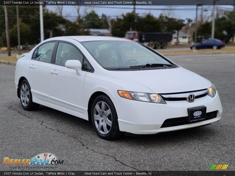 2007 Honda Civic LX Sedan Taffeta White / Gray Photo #7