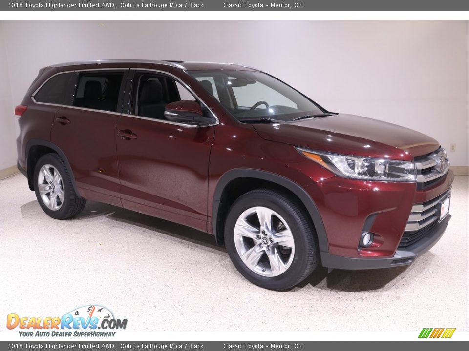 2018 Toyota Highlander Limited AWD Ooh La La Rouge Mica / Black Photo #1