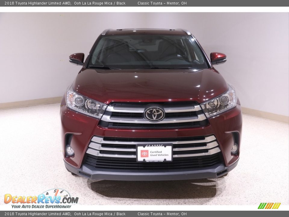2018 Toyota Highlander Limited AWD Ooh La La Rouge Mica / Black Photo #2