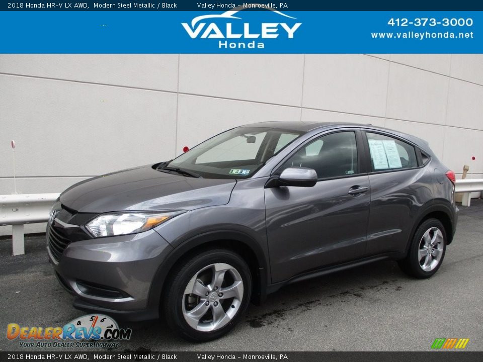 2018 Honda HR-V LX AWD Modern Steel Metallic / Black Photo #1