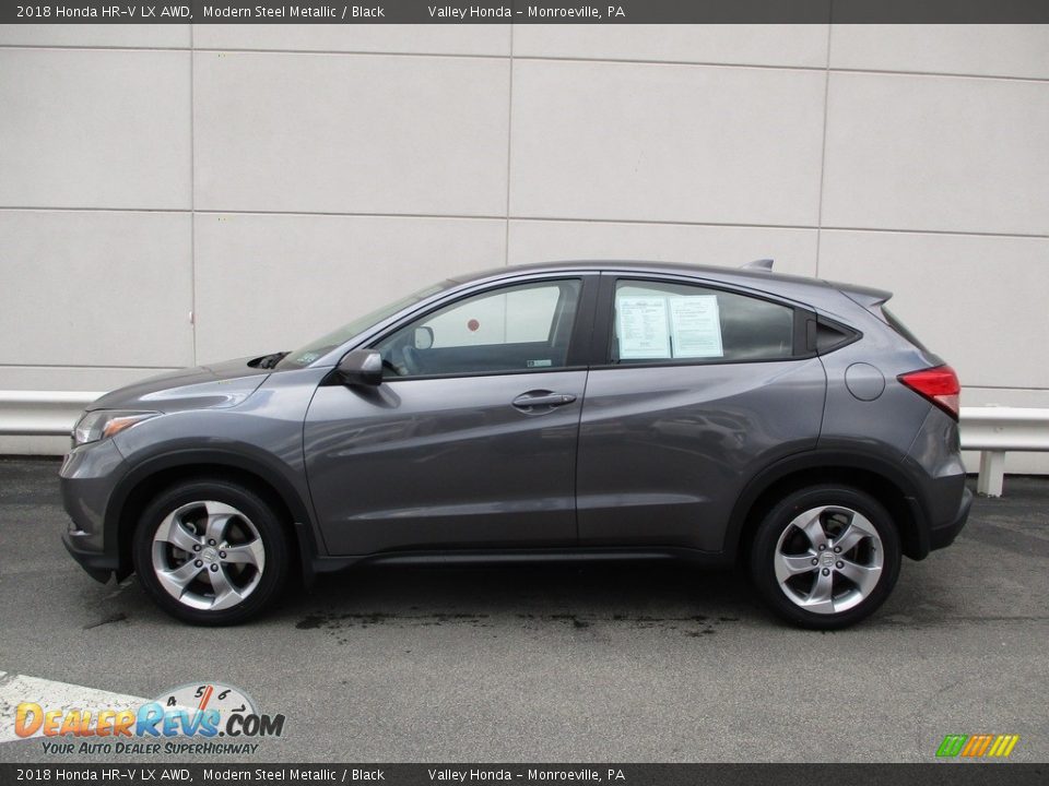 2018 Honda HR-V LX AWD Modern Steel Metallic / Black Photo #2