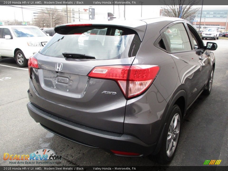 2018 Honda HR-V LX AWD Modern Steel Metallic / Black Photo #5