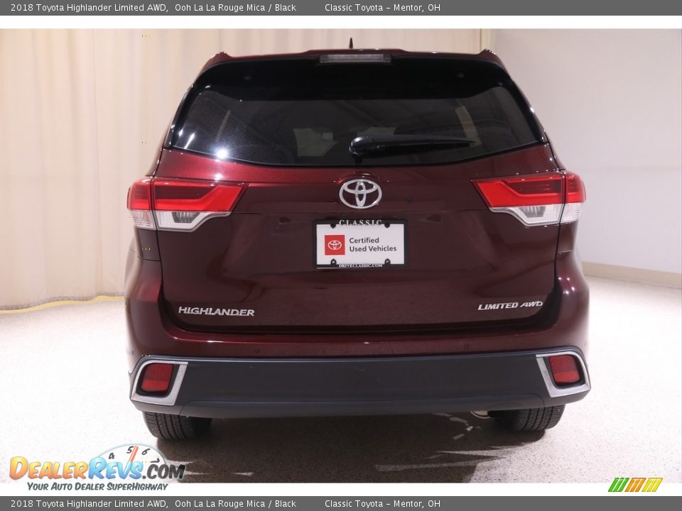2018 Toyota Highlander Limited AWD Ooh La La Rouge Mica / Black Photo #21