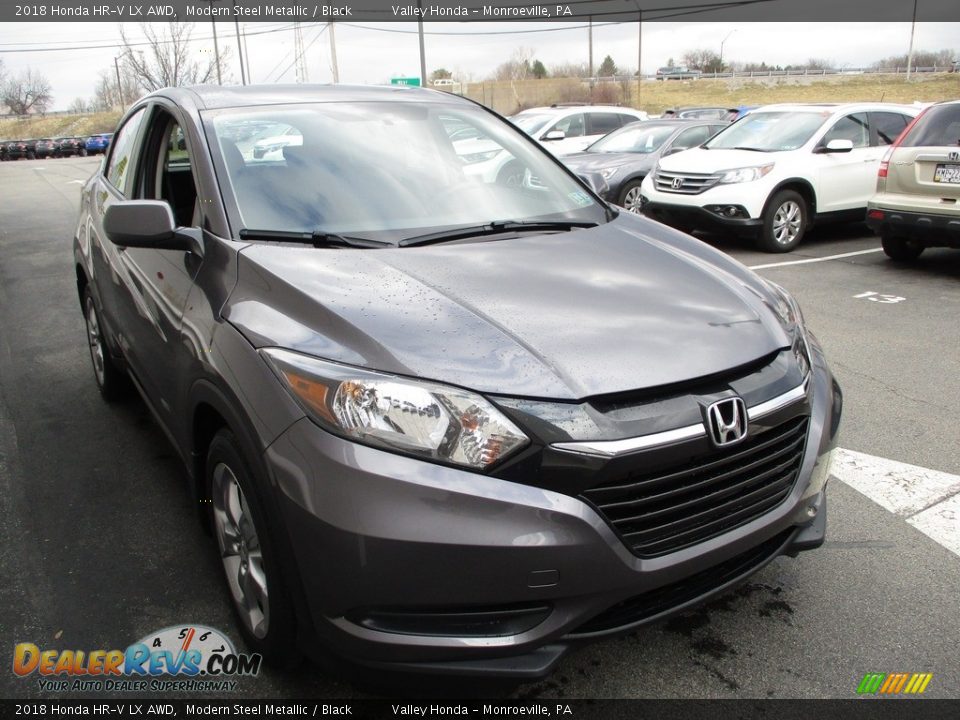 2018 Honda HR-V LX AWD Modern Steel Metallic / Black Photo #8