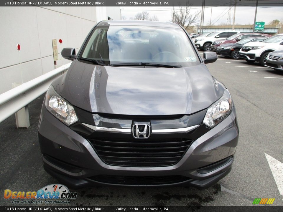 2018 Honda HR-V LX AWD Modern Steel Metallic / Black Photo #9