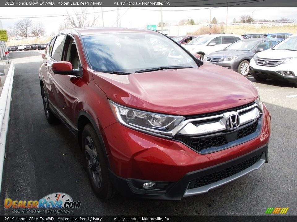 2019 Honda CR-V EX AWD Molten Lava Pearl / Ivory Photo #7