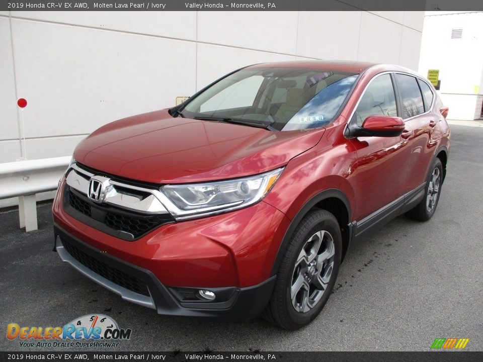 2019 Honda CR-V EX AWD Molten Lava Pearl / Ivory Photo #9