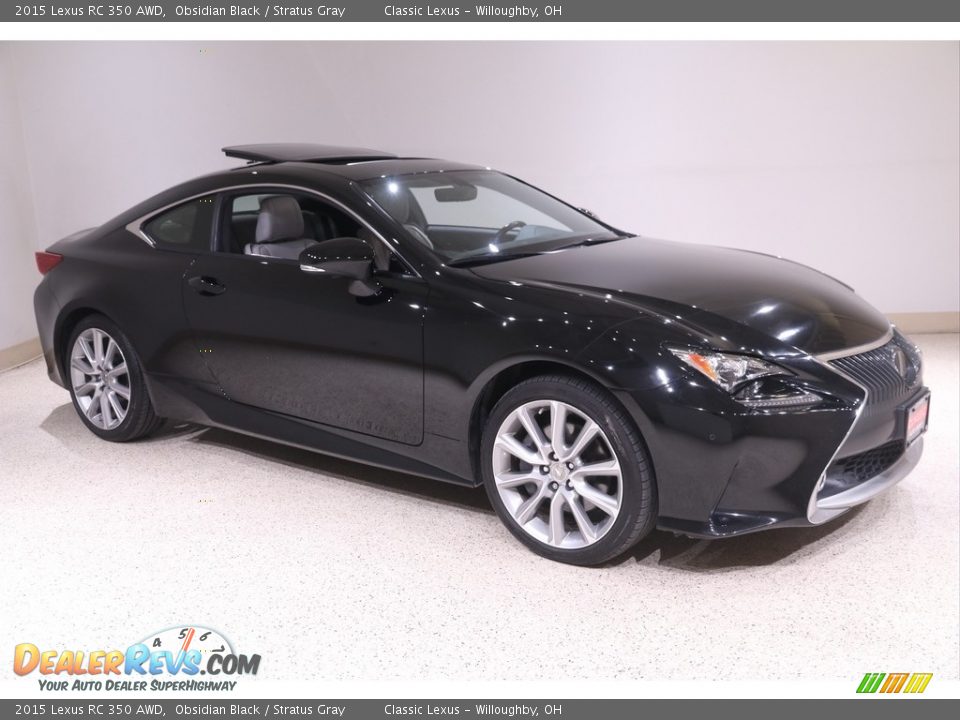 2015 Lexus RC 350 AWD Obsidian Black / Stratus Gray Photo #1