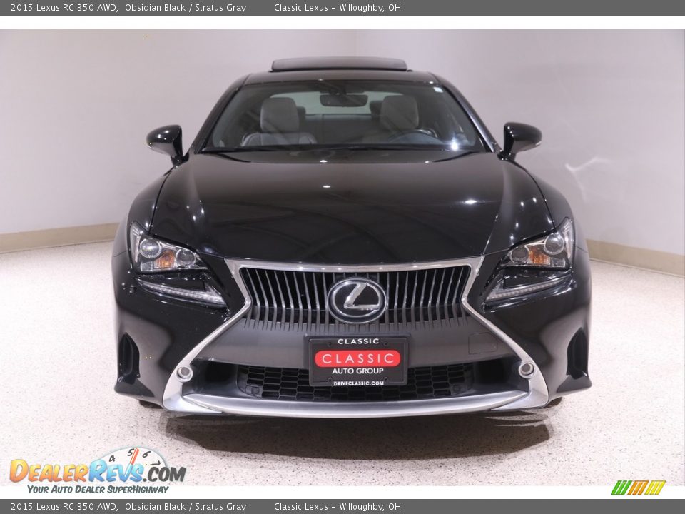 2015 Lexus RC 350 AWD Obsidian Black / Stratus Gray Photo #2