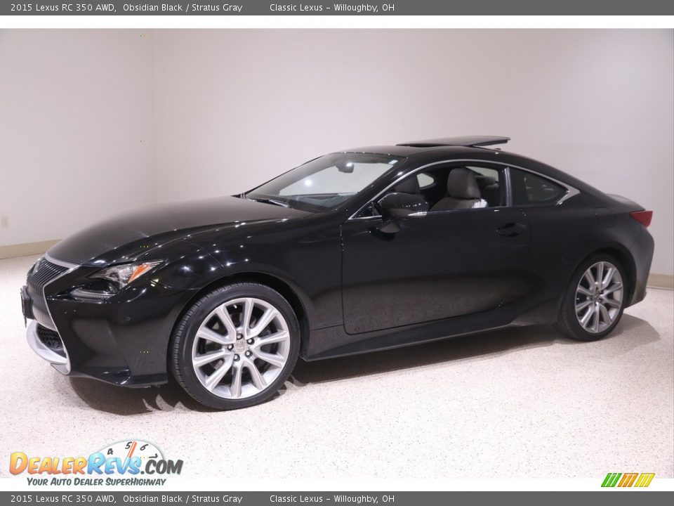 2015 Lexus RC 350 AWD Obsidian Black / Stratus Gray Photo #3