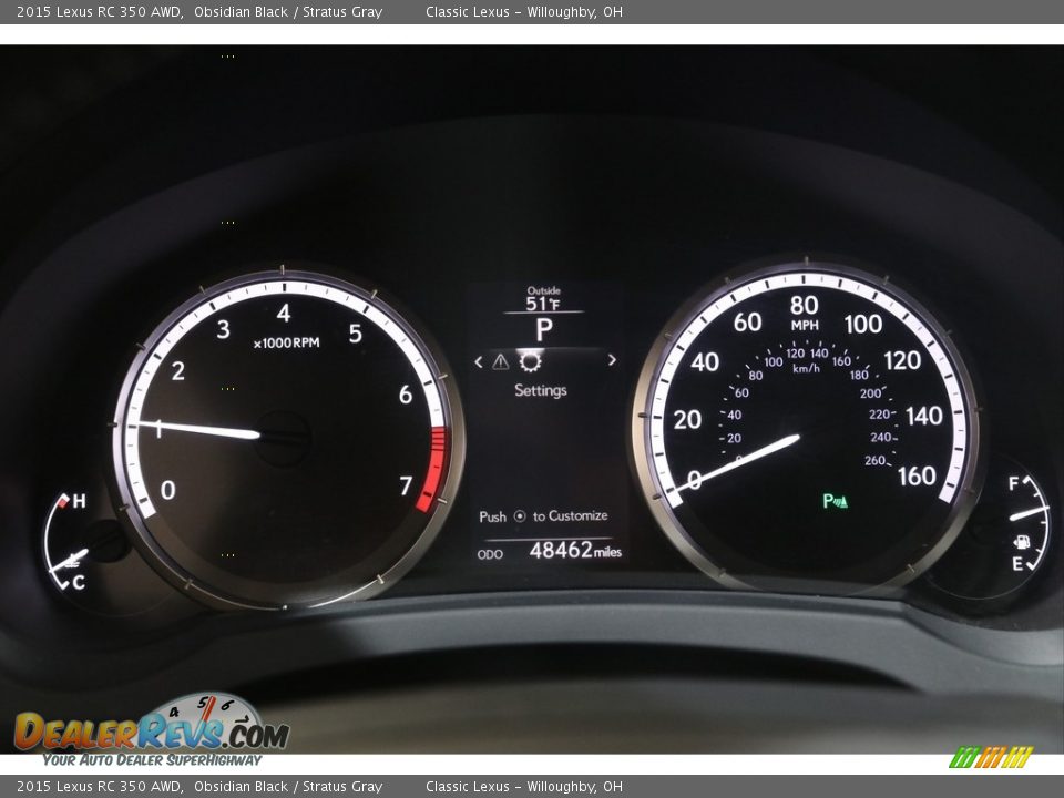 2015 Lexus RC 350 AWD Gauges Photo #8