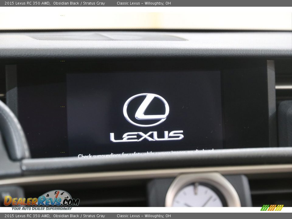 2015 Lexus RC 350 AWD Obsidian Black / Stratus Gray Photo #10