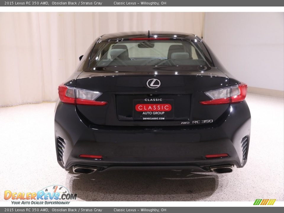 2015 Lexus RC 350 AWD Obsidian Black / Stratus Gray Photo #20