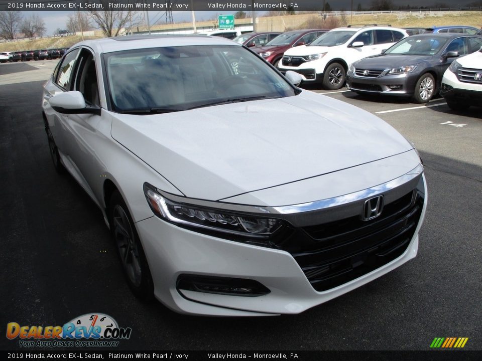 2019 Honda Accord EX-L Sedan Platinum White Pearl / Ivory Photo #7