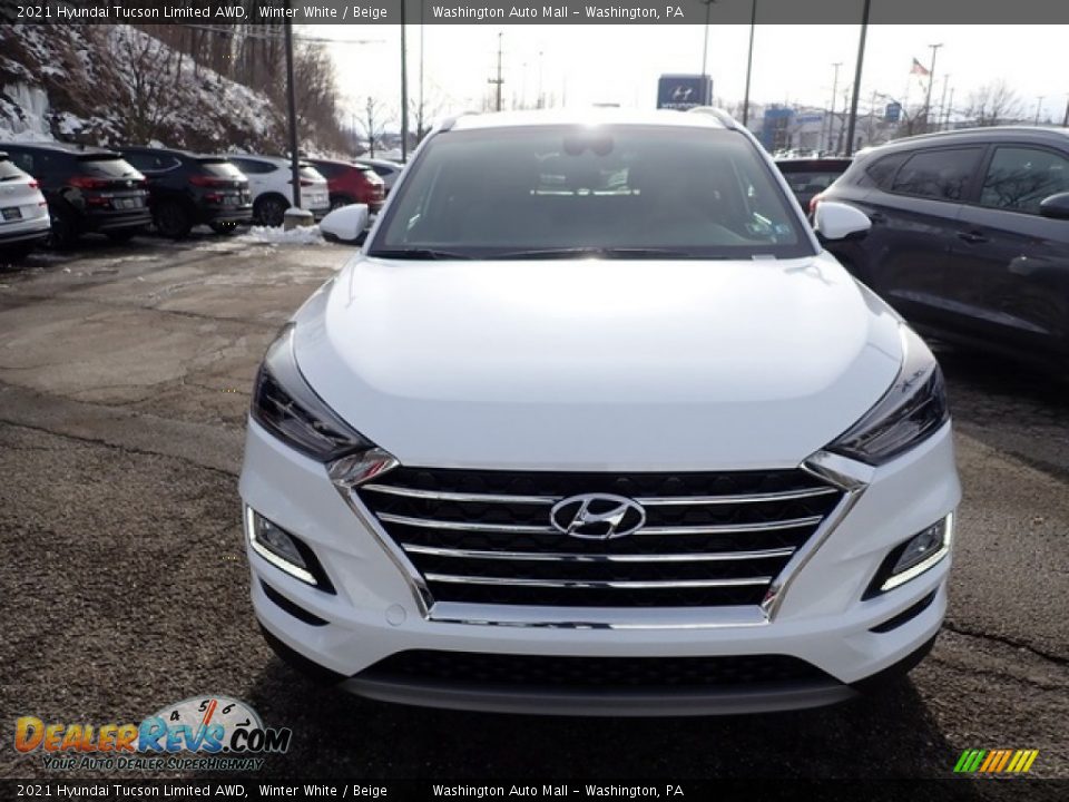 2021 Hyundai Tucson Limited AWD Winter White / Beige Photo #4