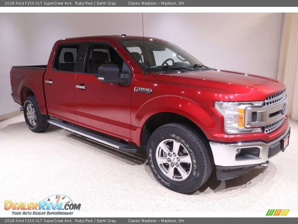 2018 Ford F150 XLT SuperCrew 4x4 Ruby Red / Earth Gray Photo #1
