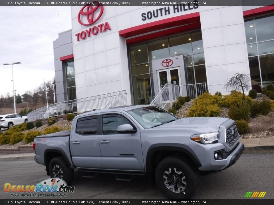 2019 Toyota Tacoma TRD Off-Road Double Cab 4x4 Cement Gray / Black Photo #2