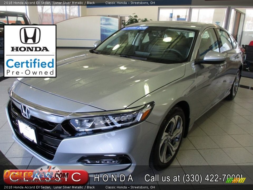 2018 Honda Accord EX Sedan Lunar Silver Metallic / Black Photo #1
