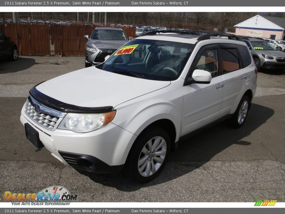 2011 Subaru Forester 2.5 X Premium Satin White Pearl / Platinum Photo #1