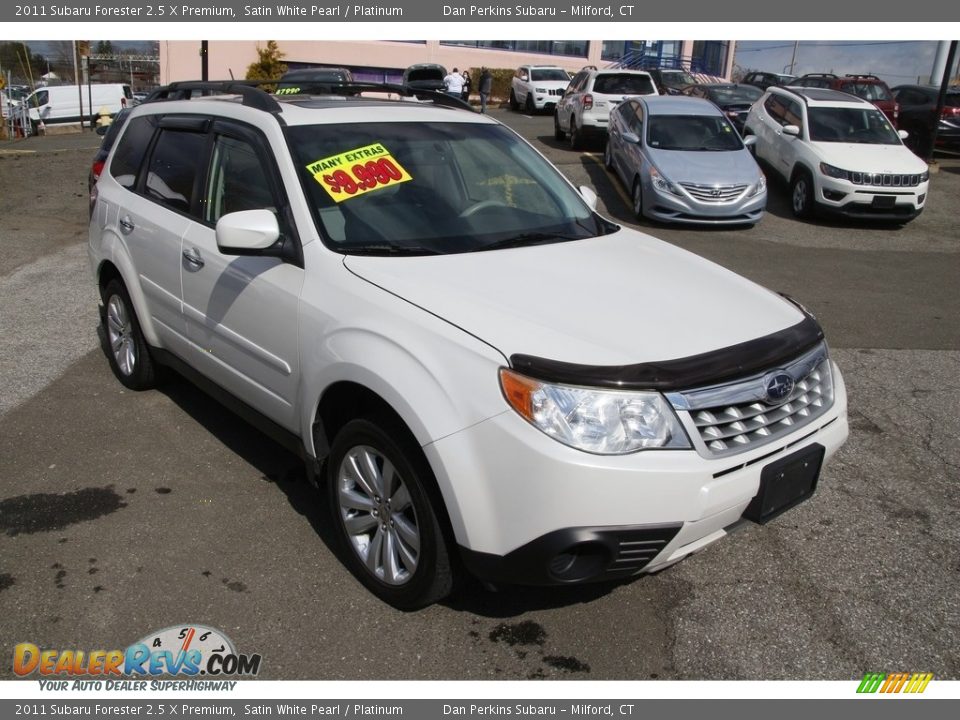 2011 Subaru Forester 2.5 X Premium Satin White Pearl / Platinum Photo #3